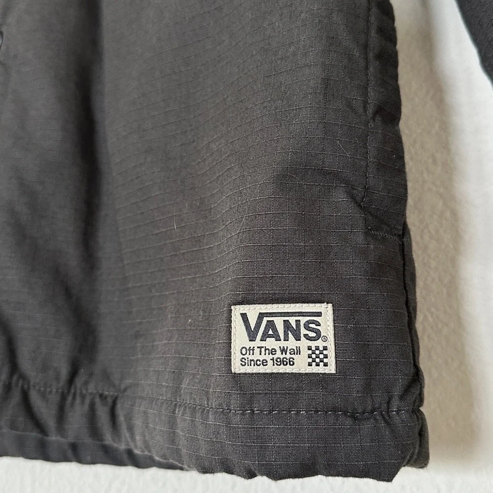Vans Men's Charcoal Shirt Jacket with Black Sherpa Interior - Picture 3 of 6